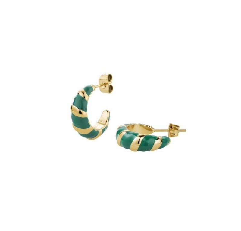 ROSEFIELD Ohrring-Set ROSEFIELD Ohrringe Emerald Croissant Hoops Gold Edelstahl von ROSEFIELD