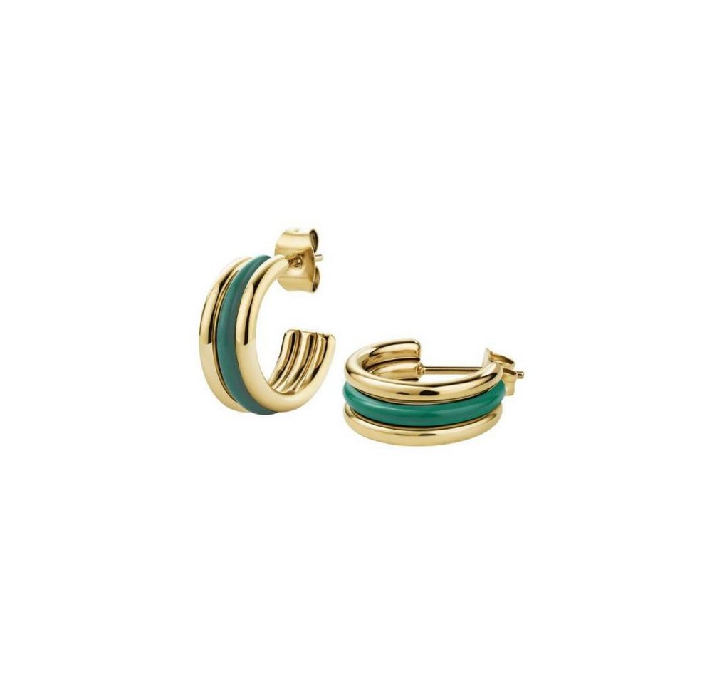 ROSEFIELD Ohrring-Set ROSEFIELD Ohrringe Emerald Triple Hoops Gold Edelstahl von ROSEFIELD