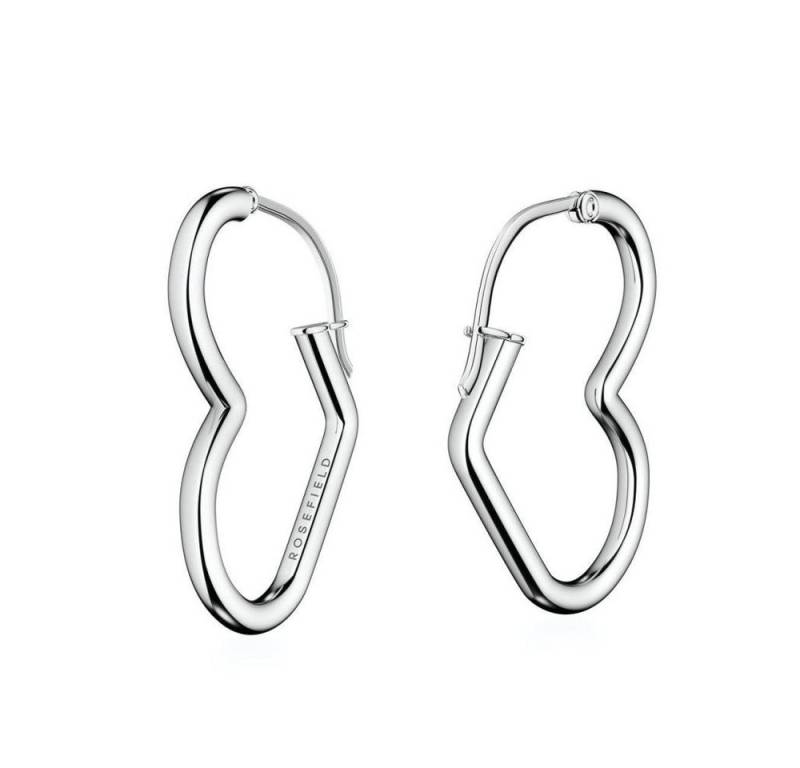 ROSEFIELD Ohrring-Set ROSEFIELD Ohrringe Heart Hoops Silver von ROSEFIELD