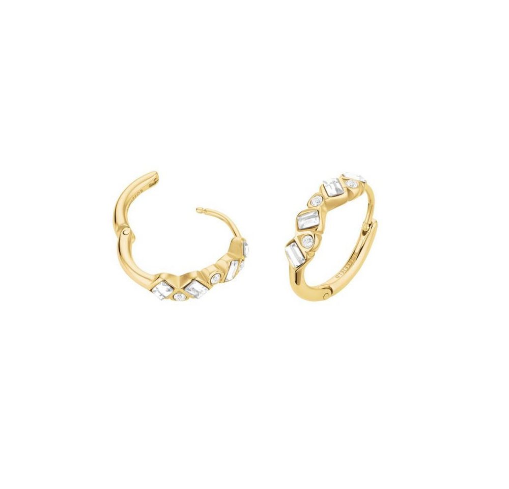 ROSEFIELD Ohrring-Set ROSEFIELD Ohrringe Playful Crystals Baguette and Round Hoops Gold von ROSEFIELD