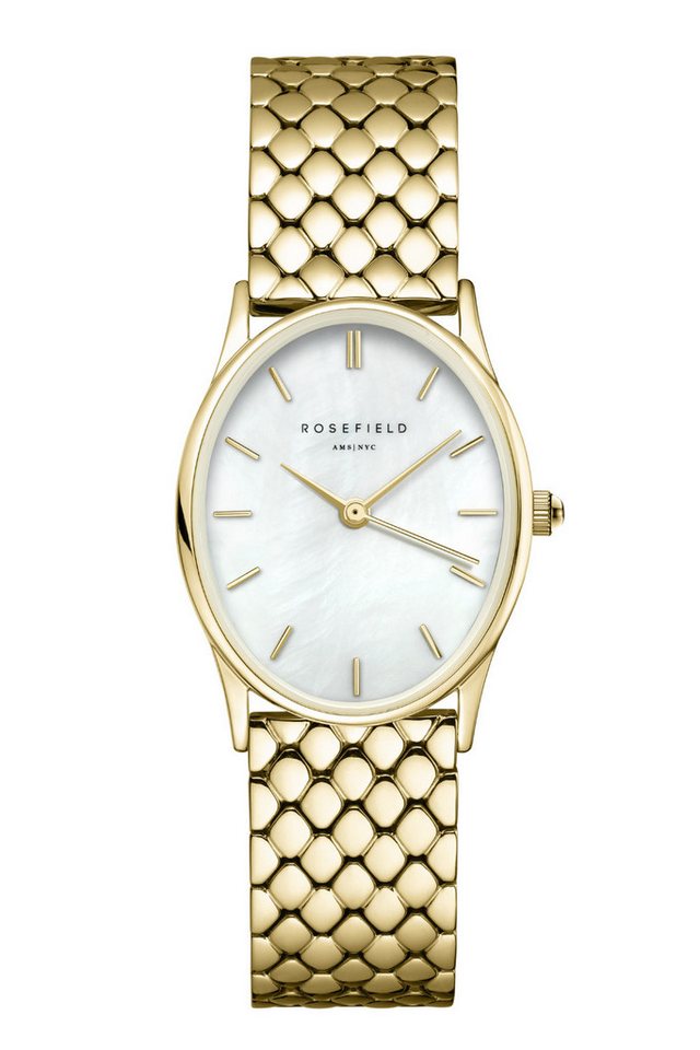 ROSEFIELD Quarzuhr Oval Goldfarben/Perlmutt von ROSEFIELD