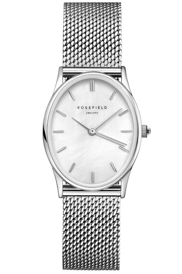 ROSEFIELD Quarzuhr Oval Silberfarben/Perlmutt von ROSEFIELD