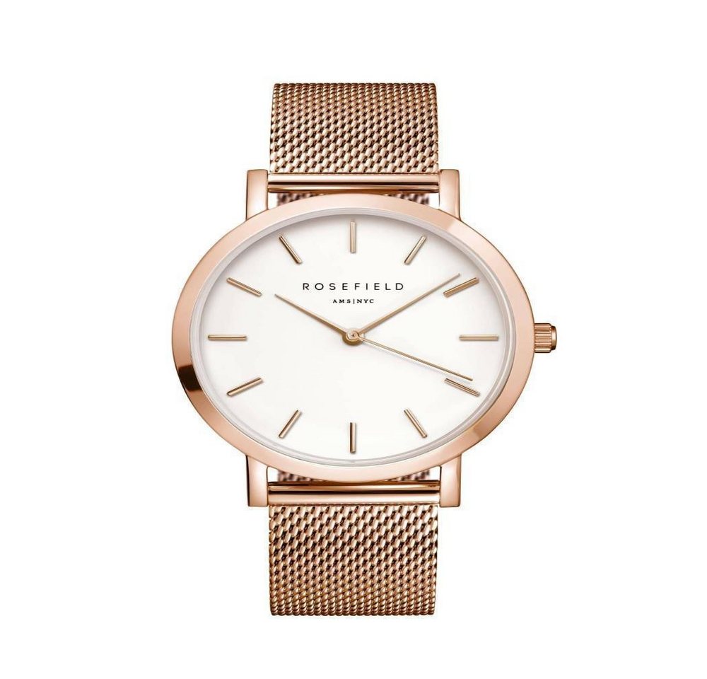 ROSEFIELD Quarzuhr ROSEFIELD Damenuhr MERCER Mesh Rosegold 38mm MWR-M42 von ROSEFIELD