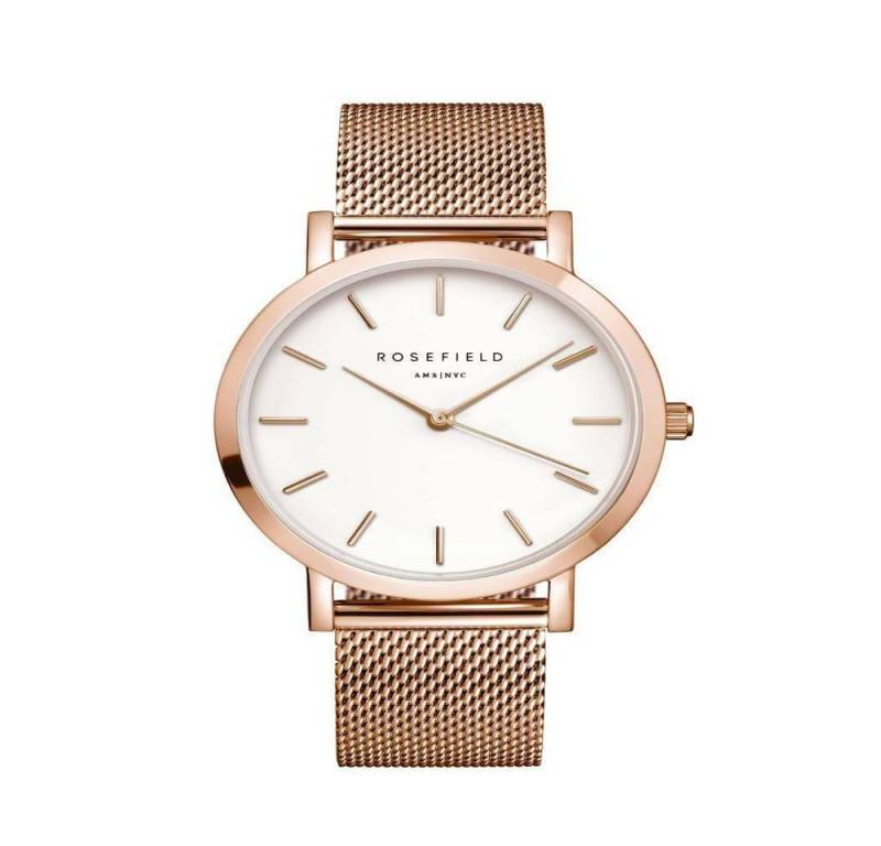 ROSEFIELD Quarzuhr ROSEFIELD Damenuhr MERCER Mesh Rosegold 38mm MWR-M42 von ROSEFIELD