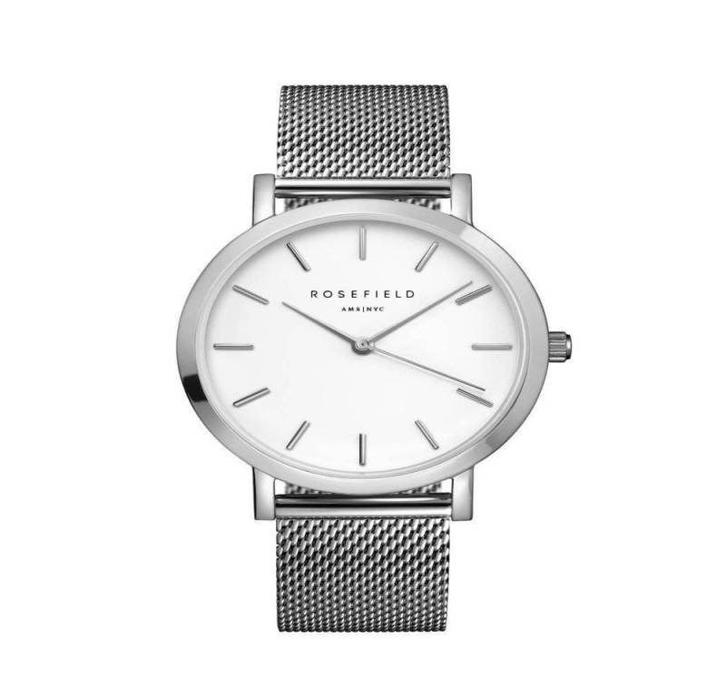 ROSEFIELD Quarzuhr ROSEFIELD Damenuhr MERCER Weiß Silber 38mm MWS-M40 von ROSEFIELD
