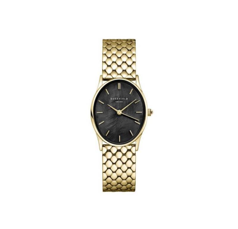 ROSEFIELD Quarzuhr ROSEFIELD Damenuhr Oval Schwarz Gold OBGSG-OV14 von ROSEFIELD