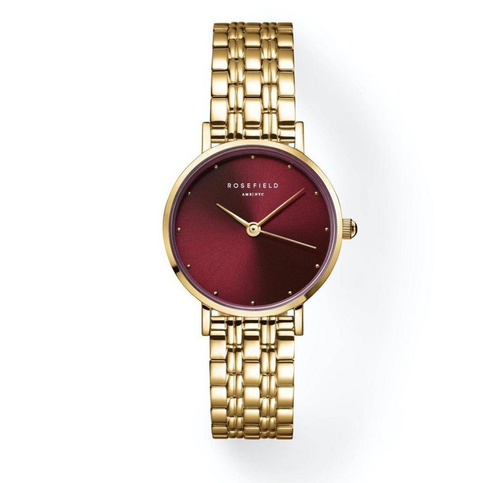 ROSEFIELD Quarzuhr ROSEFIELD Damenuhr Small Edit Burgundy Gold  SEGSG-SE01 von ROSEFIELD