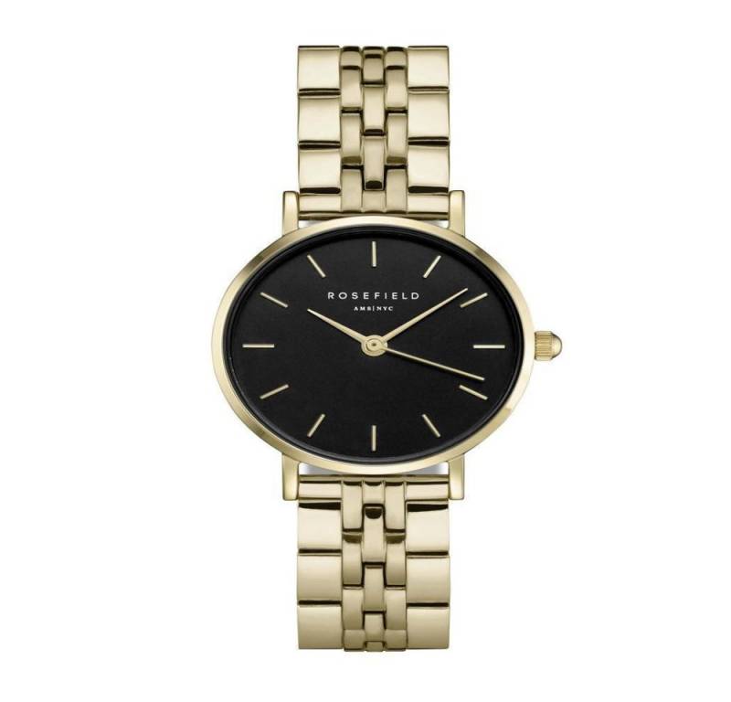 ROSEFIELD Quarzuhr ROSEFIELD Damenuhr Small Edit Schwarz Gold  26BSG-268 von ROSEFIELD