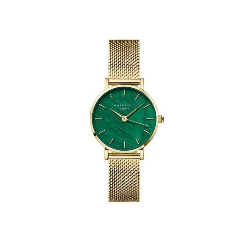 ROSEFIELD Quarzuhr ROSEFIELD Damenuhr Small Edit Smaragd-Grün Gold Mesh SEEGMG-SE72 von ROSEFIELD