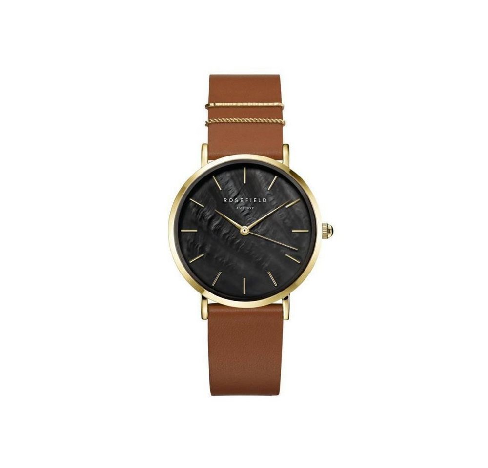 ROSEFIELD Quarzuhr ROSEFIELD Damenuhr West Village Braun Perlmutt Schwarz Gold Leder WBCL ROSEFIELD Quarzuhr ROSEFIELD Damenuhr West Village Braun Perlmutt Schwarz Gold Leder WBCL von ROSEFIELD