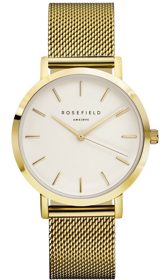ROSEFIELD Quarzuhr Studio Mercer Goldfarben Mesh von ROSEFIELD