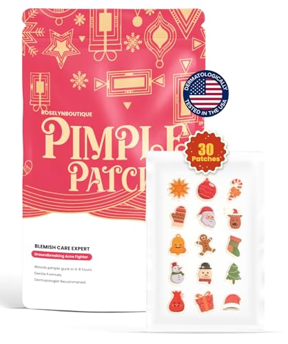 ROSELYNBOUTIQUE Pickel Patches für Gesicht 30 Niedliche Form Aufkleber - Hydrokolloid Blemish Pore Spot Patches mit Teebaumöl, CICA Hautfreundlich (30 Frühlingsaufkleber) von ROSELYNBOUTIQUE