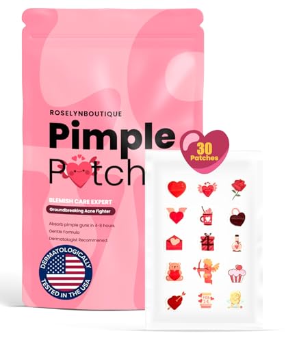 ROSELYNBOUTIQUE Pickel Patches für Gesicht 30 niedliche Form Aufkleber - Hydrokolloid Blemish Pore Spot Patches mit Teebaumöl, CICA Hautfreundlich ROSELYNBOUTIQUE Pickel Patches für Gesicht 30 niedliche Form Aufkleber - Hydrokolloid Blemish Pore Spot Patches mit Teebaumöl, CICA Hautfreundlich von ROSELYNBOUTIQUE