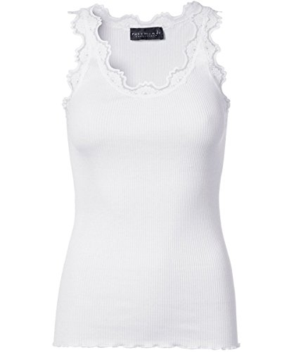 ROSEMUNDE Seidentop Babette mit Spitzenbesatz S New-White von ROSEMUNDE