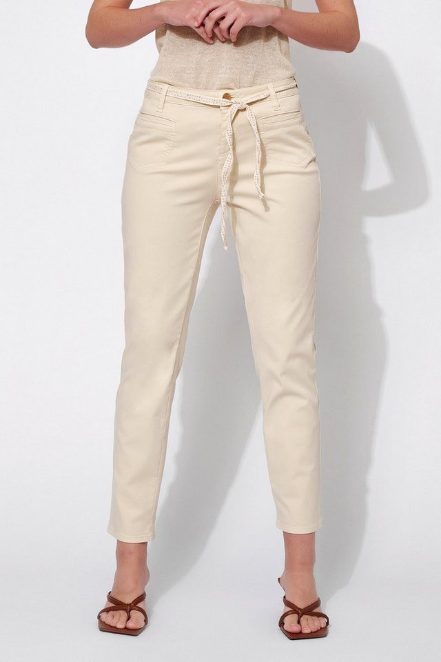 ROSNER 5-Pocket-Hose Alisa_084G mit glitzerndem Bindegürtel von ROSNER
