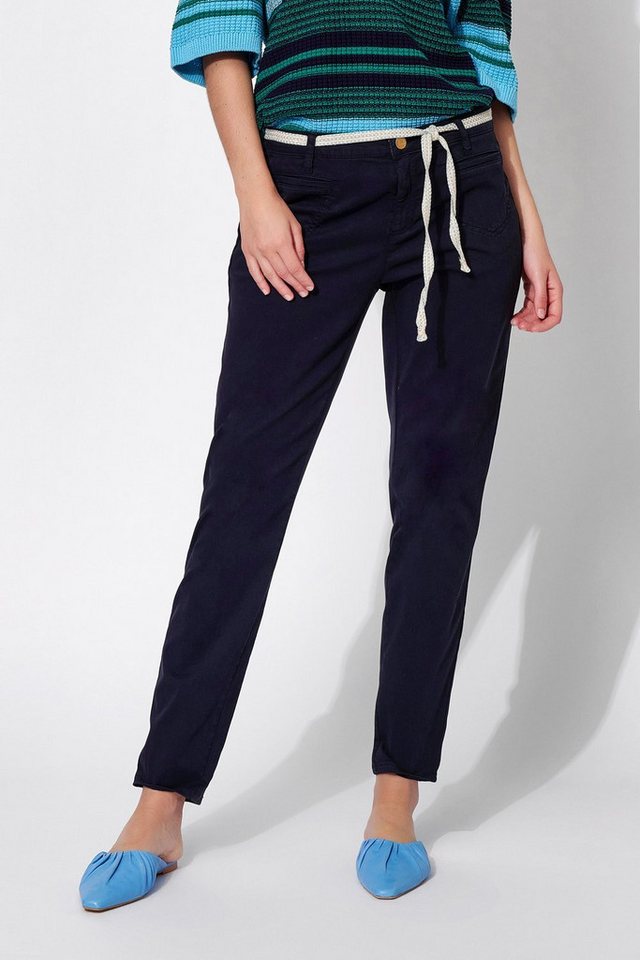 ROSNER 5-Pocket-Hose Alisa_084G mit glitzerndem Bindegürtel von ROSNER