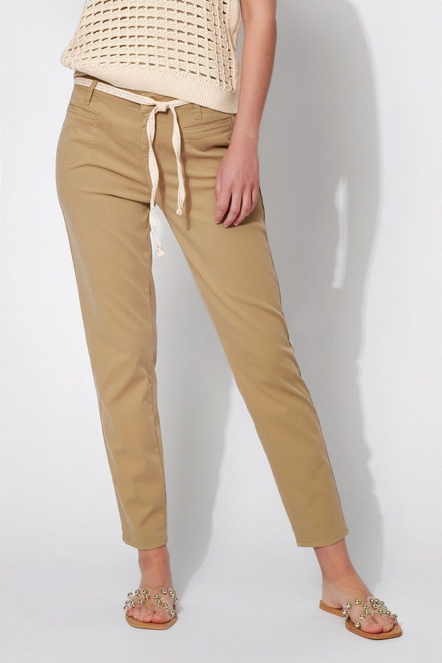 ROSNER 5-Pocket-Hose Alisa_084G mit glitzerndem Bindegürtel von ROSNER