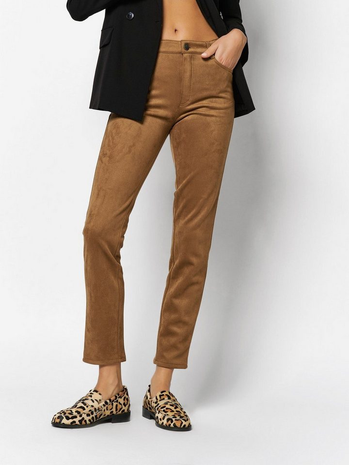 ROSNER 5-Pocket-Hose Audrey2_01 in Veloursleder-Optik von ROSNER