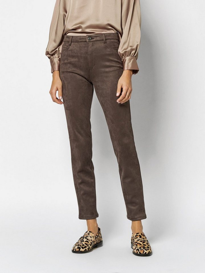 ROSNER 5-Pocket-Hose Audrey2_01 in Veloursleder-Optik von ROSNER