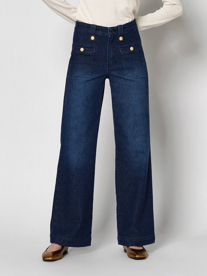 ROSNER Bootcut-Jeans Audrey1_088 mit goldenen Knöpfen von ROSNER