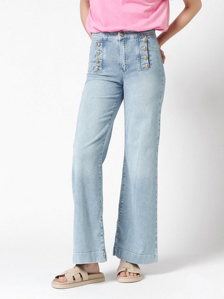 ROSNER Bootcut-Jeans Audrey1_088 mit goldenen Knöpfen von ROSNER
