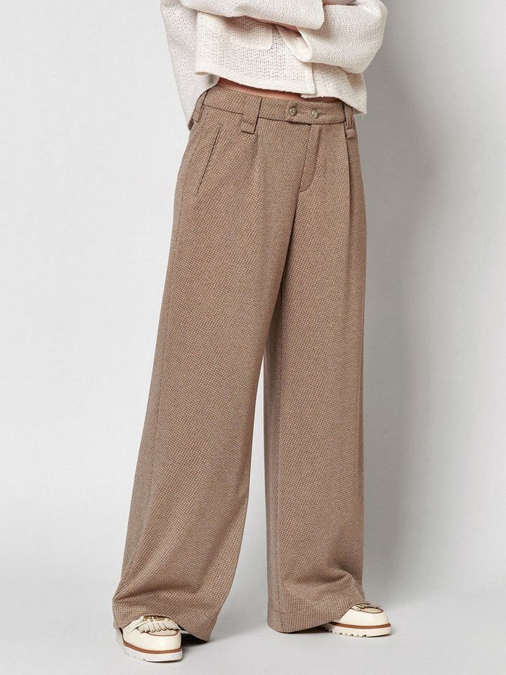 ROSNER Bundfaltenhose Mara_364 mit schimmerndem Minimal-Muster von ROSNER