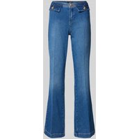 ROSNER Flared Jeans mit Knopfverschluss Modell 'Alisa' in Blau, Größe 38/32 von ROSNER