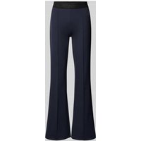 ROSNER Flared Stoffhose mit elastischem Label-Bund Modell 'Alisa' in Marine, Größe 40/32 von ROSNER