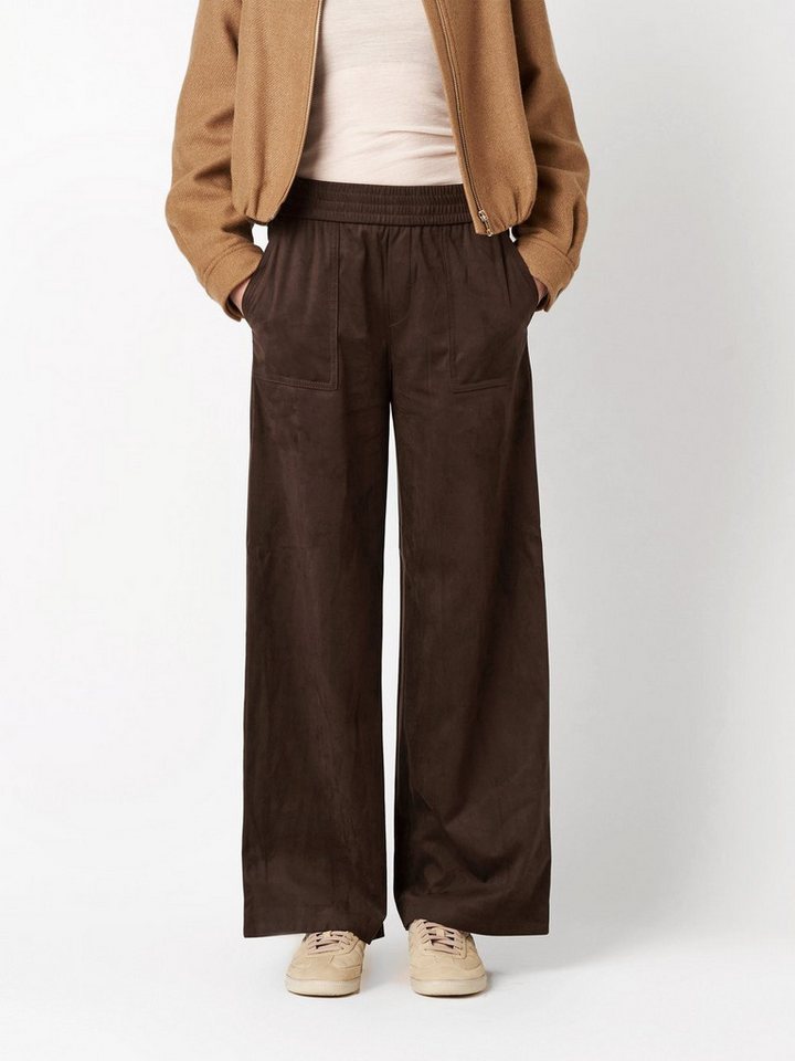 ROSNER Palazzohose Mara_369 in Velourleder-Optik von ROSNER