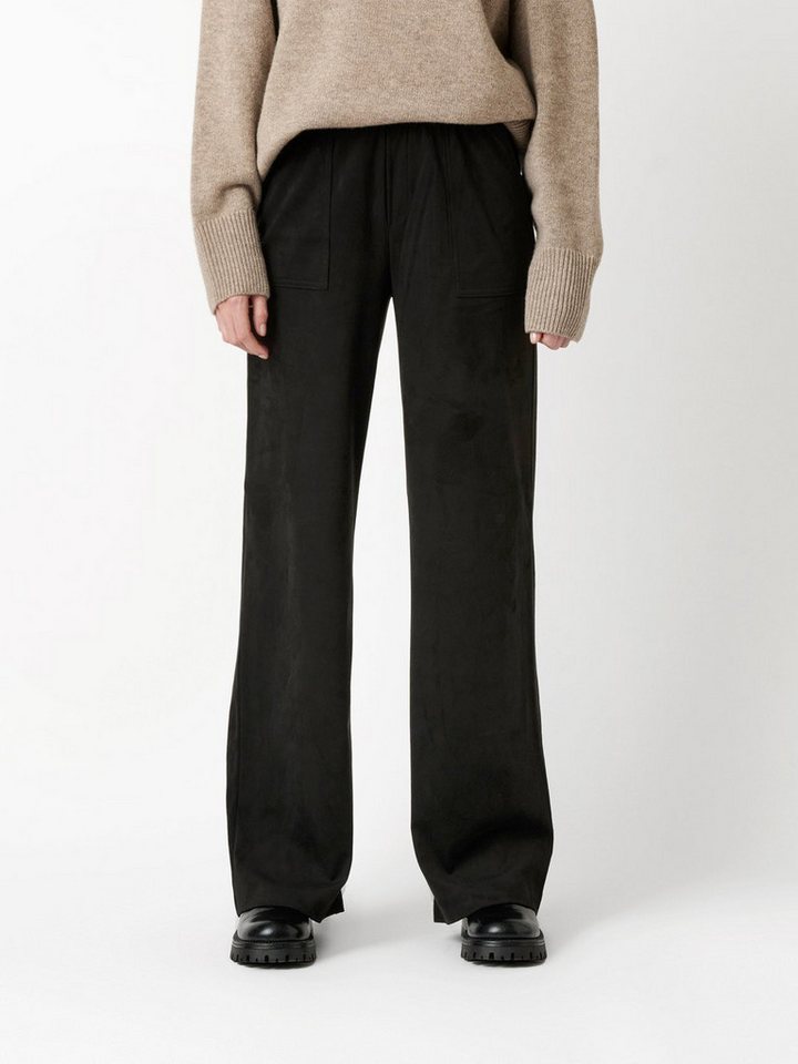 ROSNER Palazzohose Mara_369 in Velourleder-Optik von ROSNER