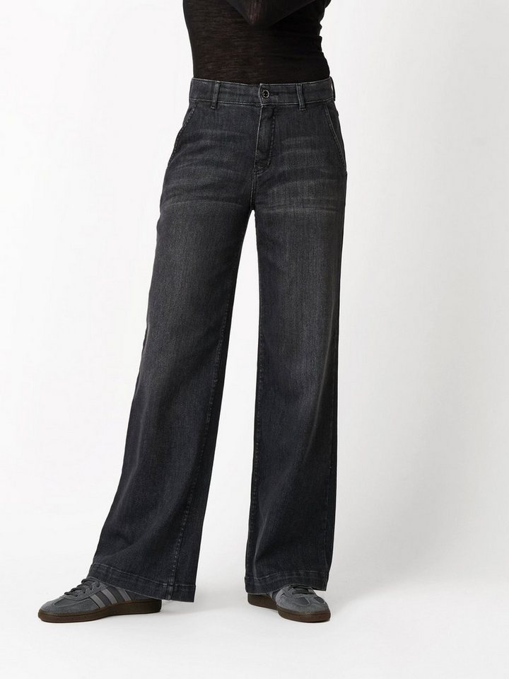 ROSNER Weite Jeans Audrey1_094 (1-tlg) mit Waschung und Buffies von ROSNER