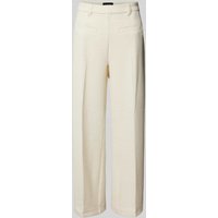ROSNER Wide Leg Stoffhose mit Strukturmuster Modell 'Mara' in Offwhite, Größe 42/28 von ROSNER