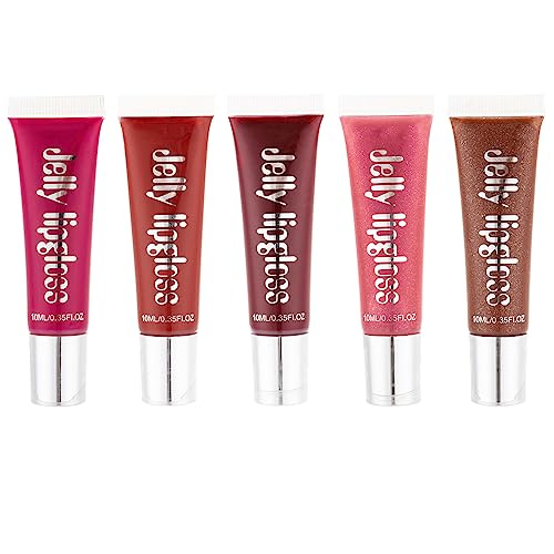 5pcs Glitter Liquid Lipstick, Glitter Lip Gloss, Long Lasting Moisturising Gloss and Plumping Lips, Lip Plumping von ROSPRETTY