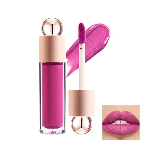 6ml Glitter Lip Gloss, Lip Oil, for Smoother, Long Lasting Lips, Liquid Lipstick with Glitter, Intense Moisturising, Plump Lips, 02# von ROSPRETTY