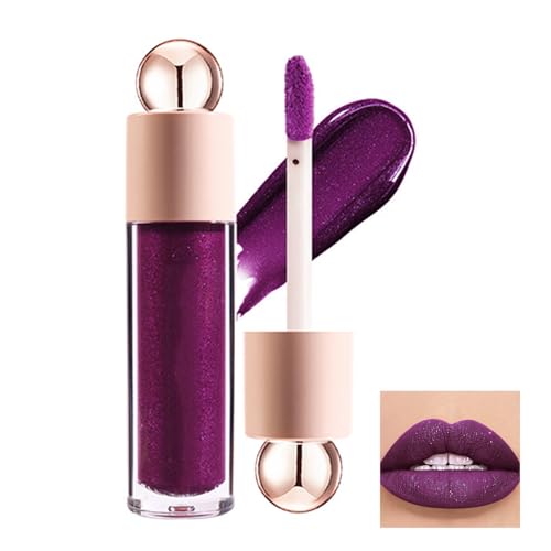 Glitter Liquid Lipstick, Lip Gloss, for Smoother, Long-Lasting Lips, Intense Moisturising, Plumped Lips, Lip Oil, 6ml Glitter Lip Gloss, 06# von ROSPRETTY