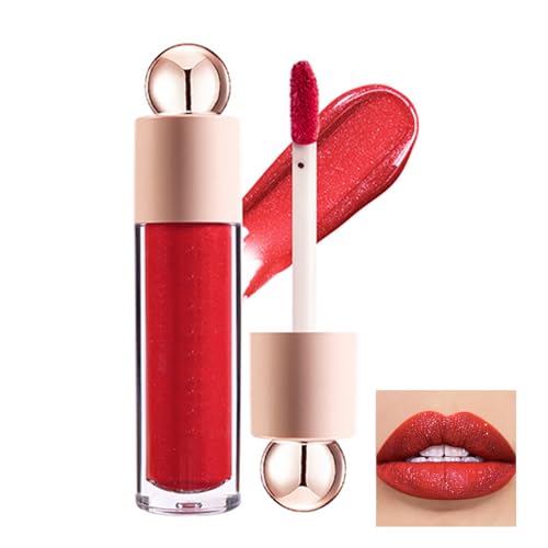 Lip Oil, 6ml Glitter Lip Gloss, Intense Moisture, Plump Lips, Glitter Liquid Lipstick, Lip Gloss, for Smoother Long Lasting Lips, 08# von ROSPRETTY