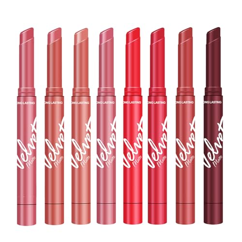 Lippenstift, matt, langanhaltend, langanhaltend, flüssig, für Damen, Geschenk zum Valentinstag, Geburtstag, 8 Stück von ROSPRETTY