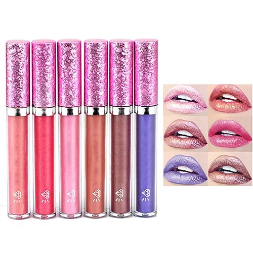 Lipstick Liquid Lipstick Matte Lipstick, Lip Gloss Set, Non-Stick Lipstick Makeup, 6 Colours Lipsticks for Women and Girls von ROSPRETTY