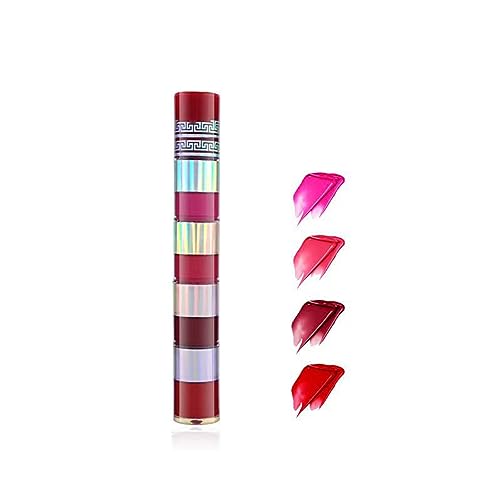 Liquid Mini Lipstick Lip Stain Tint Set, 4 Color Lip Stain Tint Set, Hydrating Matt Vibrant Colour Liquid Lipstick, Waterproof Long-Lasting Non-Drying, for Lips, Cheeks and Eyes, 02 von ROSPRETTY