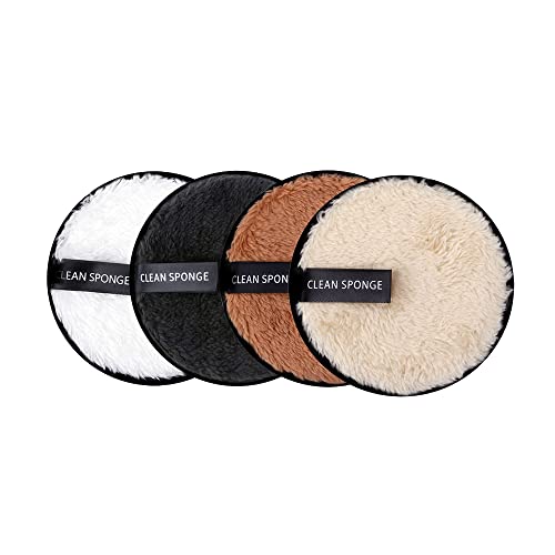 ROSPRETTY Make-up-Entferner für Gesichtsreinigung, waschbar, Mikrofaser, wiederverwendbar, Make-up-Entferner, Gesichtsreinigung, Hautpflege (4 Farben) von ROSPRETTY