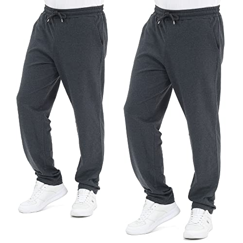 ROSS CAMP Jogginghose Herren – Sporthose Herren Lang Baumwolle, Freizeithose Trainingshose, Sport Hosen Männer, Sweatpants Jogger, Laufhose Baumwoll Breite Modern (Anthrazit, 2erPack, S) von ROSS CAMP