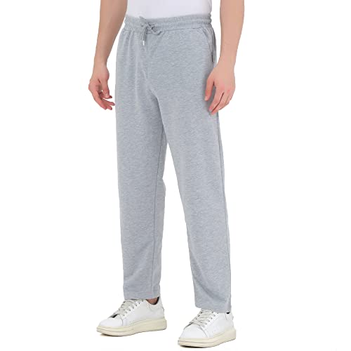 ROSS CAMP Jogginghose Herren – Sporthose Herren Lang Baumwolle, Freizeithose Trainingshose, Sport Hosen Männer, Sweatpants Jogger, Laufhose Baumwoll Breite Modern (Grau, S) von ROSS CAMP