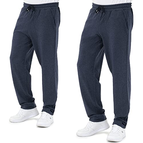 ROSS CAMP Jogginghose Herren – Sporthose Herren Lang Baumwolle, Freizeithose Trainingshose, Sport Hosen Männer, Sweatpants Jogger, Laufhose Baumwoll Breite Modern (Navy, 2erPack, L) von ROSS CAMP