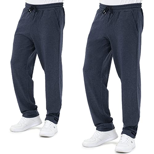 ROSS CAMP Jogginghose Herren – Sporthose Herren Lang Baumwolle, Freizeithose Trainingshose, Sport Hosen Männer, Sweatpants Jogger, Laufhose Baumwoll Breite Modern (2erPack Navy, M) von ROSS CAMP