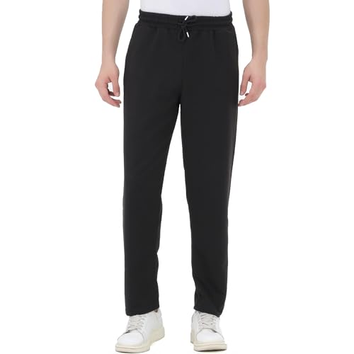 ROSS CAMP Jogginghose Herren – Sporthose Herren Lang Baumwolle, Freizeithose Trainingshose, Sport Hosen Männer, Sweatpants Jogger, Laufhose Baumwoll Breite Modern (Schwarz, 3XL) von ROSS CAMP