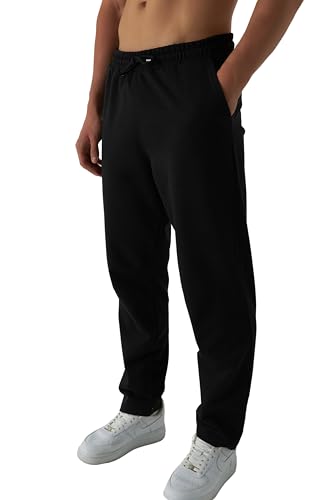 ROSS CAMP Jogginghose Herren – Sporthose Lang Baumwolle, Freizeithose Trainingshose, Sweatpants Jogger, Laufhose Breite Modern(Schwarz, M) von ROSS CAMP