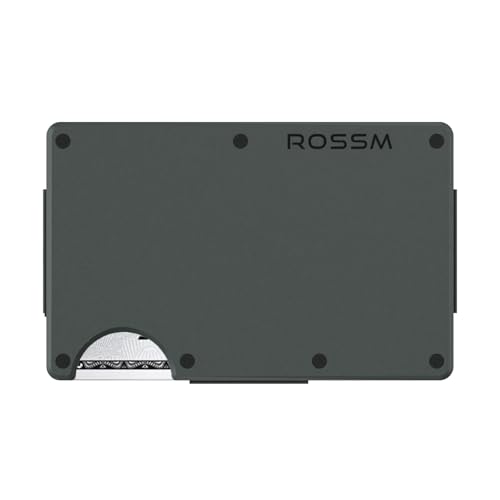ROSSM Geldbörse mit RFID-Schutz - Kartenetui Herren aus Kohlefaser und Metall mit Geldklammer und Gummiband - RFID Geldbeutel Herren- Slim Wallet for Men von ROSSM