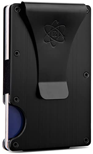 ROSSM Geldbörse mit RFID-Schutz - Kartenetui Herren aus Kohlefaser und Metall mit Geldklammer und Gummiband - RFID Geldbeutel Herren- Slim Wallet for Men von ROSSM