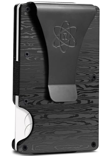ROSSM Geldbörse mit RFID-Schutz - Kartenetui Herren aus Kohlefaser und Metall mit Geldklammer und Gummiband - RFID Geldbeutel Herren- Slim Wallet for Men von ROSSM