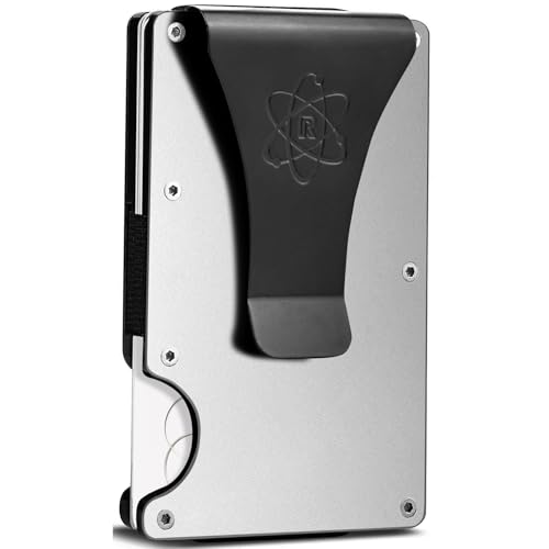 ROSSM Geldbörse mit RFID-Schutz - Kartenetui Herren aus Kohlefaser und Metall mit Geldklammer und Gummiband - RFID Geldbeutel Herren- Slim Wallet for Men von ROSSM